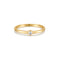 Gold Half Round Cubic Zirconia Ring